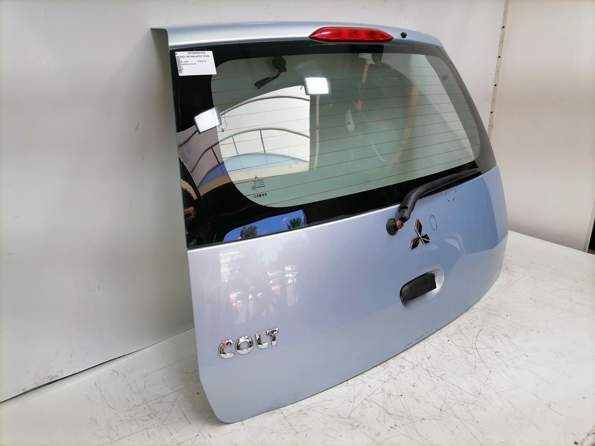 Mitsubishi Colt Z30 original Heckklappe mit Heckscheibe Hellblaumetallic 5-T&uuml;rer Bj.2006